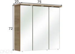 Peilikaappi LED-valaisimella 37-II
