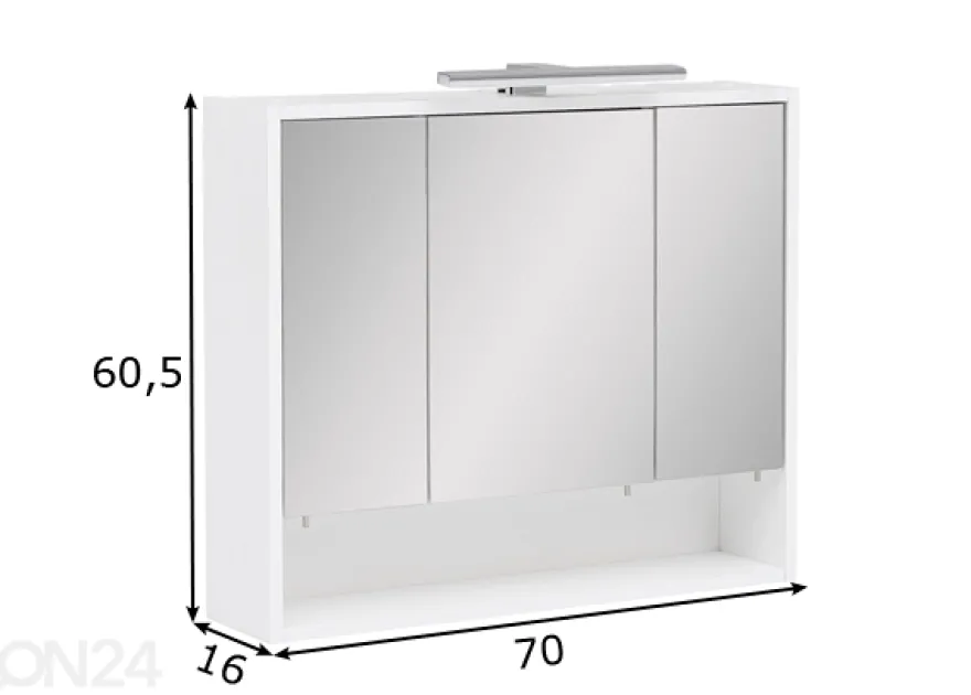 Peilikaappi LED-valaisimella Kimi
