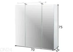 Peilikaappi LED-valaisimella Mars
