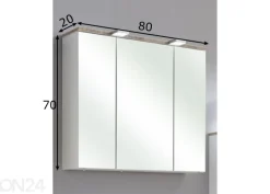 Peilikaappi LED-valaisimella 34, 80cm