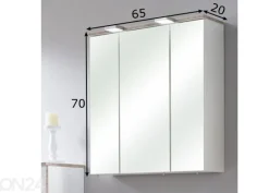 Peilikaappi LED-valaisimella 34, 65cm