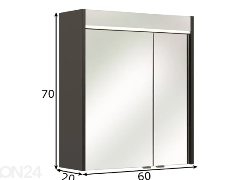 Peilikaappi LED-valaistuksella 23-I