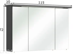 Peilikaappi LED-valaistuksella 84-III