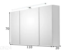 Peilikaappi LED-valaistuksella 86