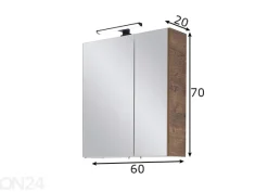 Peilikaappi LED-valolla