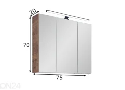 Peilikaappi LED-valolla