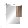 Peili LED-valaistuksella ja kaapilla Jupiter 80 cm