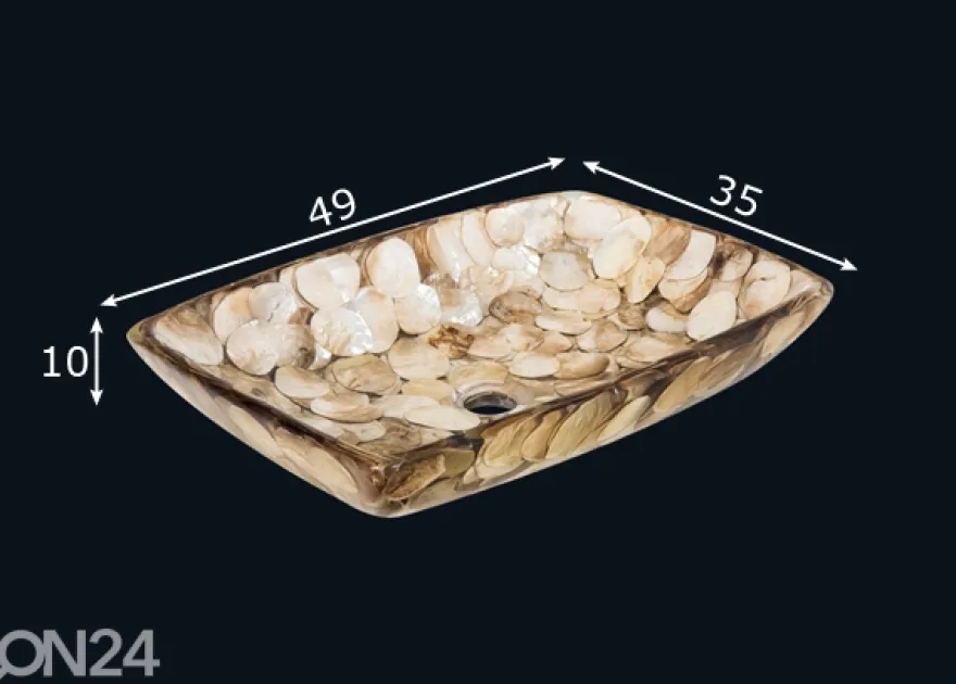 Pesuallas simpukankuorilla