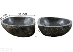 Pesualtaat jokikivestä 2 kpl