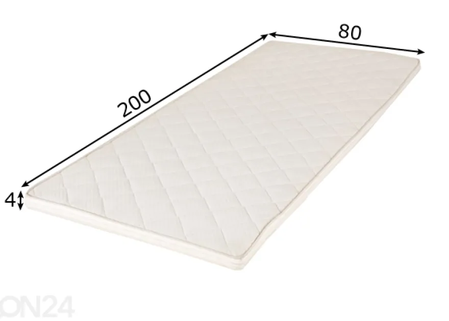 Petauspatja Cocos-latex Orthopedic 80x200 cm