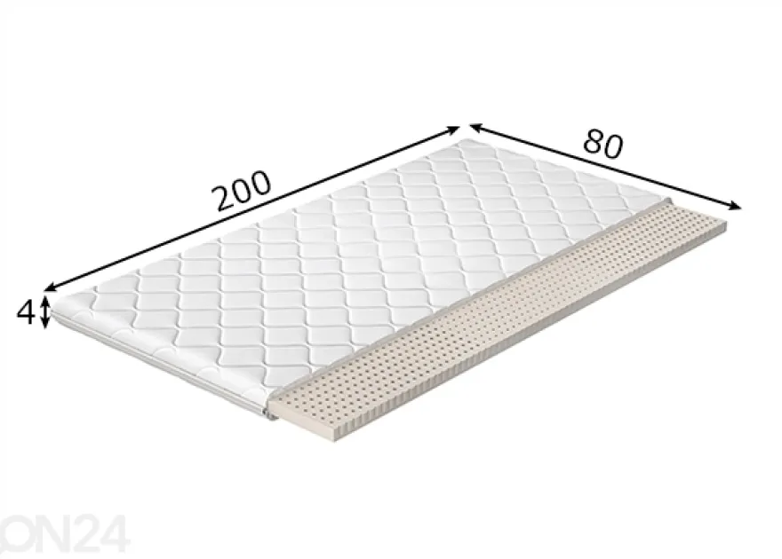 Petauspatja Lateksi 80x200 cm