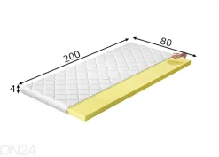Petauspatja memory foam 80x200 cm