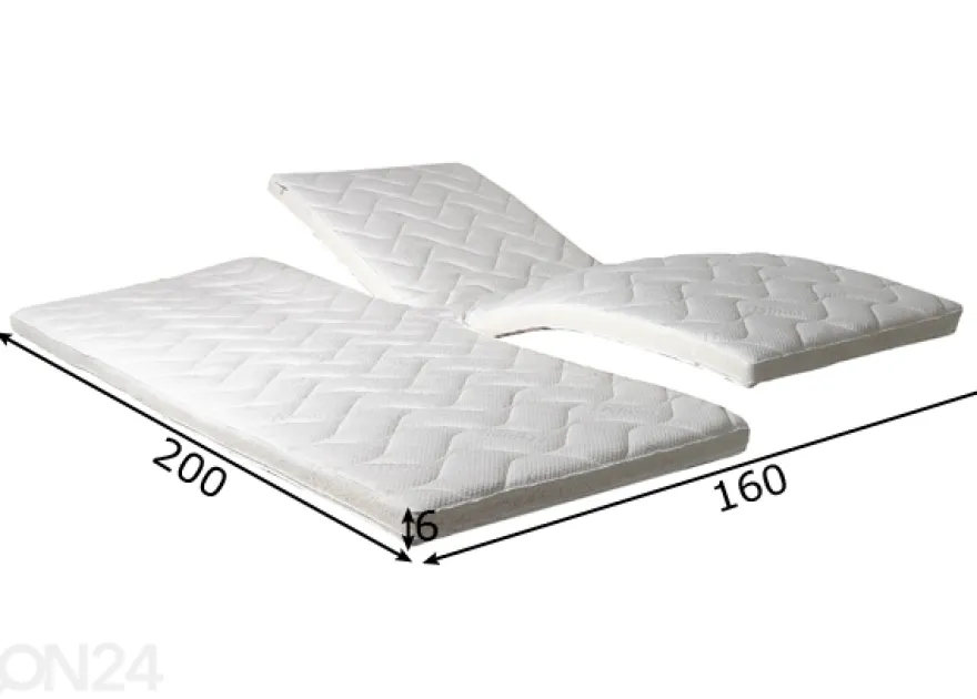 Petauspatja moottorisänkyyn Hypnos Jupiter Butterfly (5-alueinen lateksi) 160x200X6 cm
