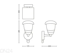 Philips Creek seinävalaisin liiketunnistimella E27 musta