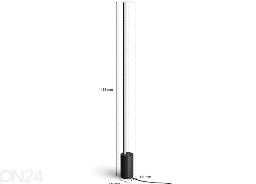 Philips Hue Black and Color ambience lattiavalaisin Signe musta tasaisella värinvaihdolla