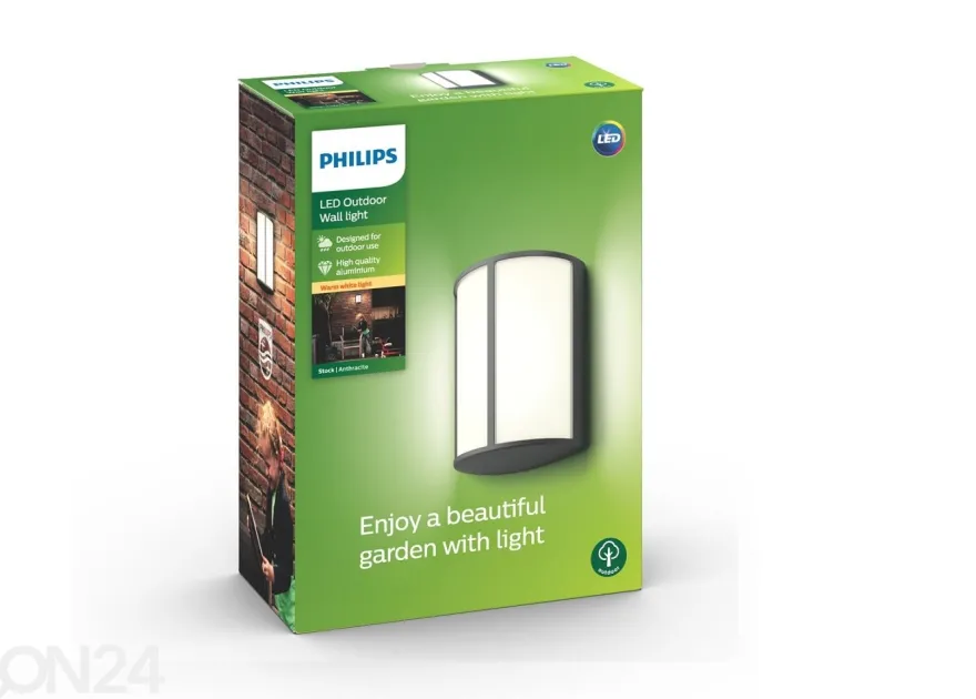 Philips Stock seinävalaisin 1x6 W 600lm 2700K