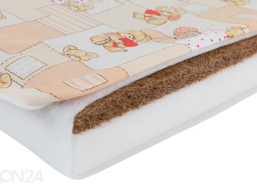 Pidennettävä lasten patja kookoksella Pipi 75x100+42+42 cm