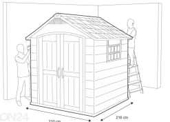 Pihavarasto Premier 757, 4 m², harmaa