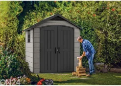 Pihavarasto Premier 757, 4 m², harmaa