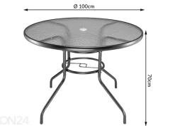 Puutarhapöytä Malaga Ø 100 cm