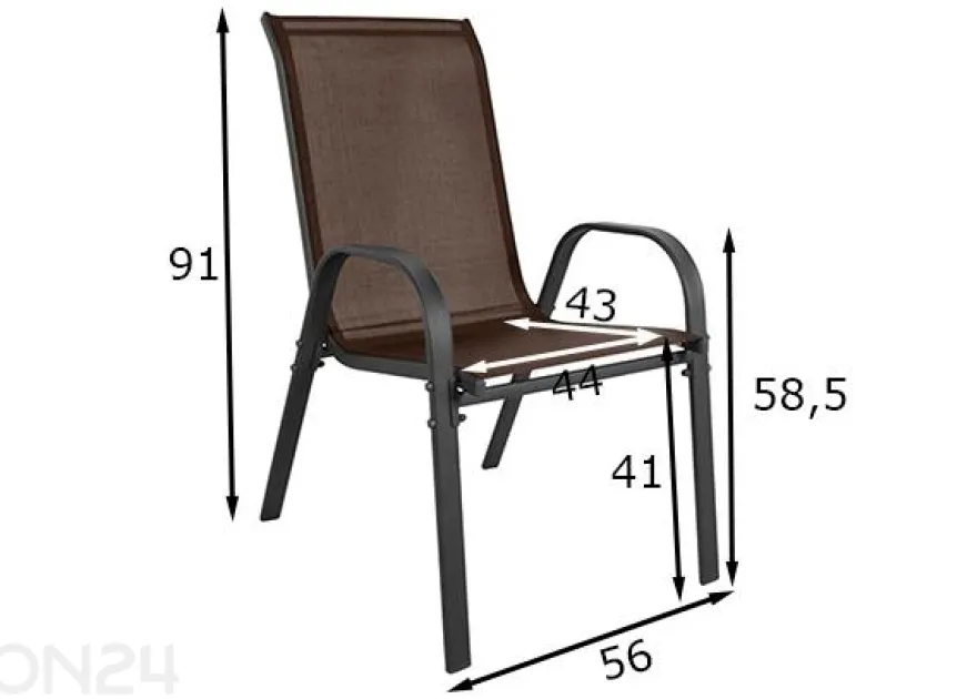 Puutarhatuolien setti 4 kpl