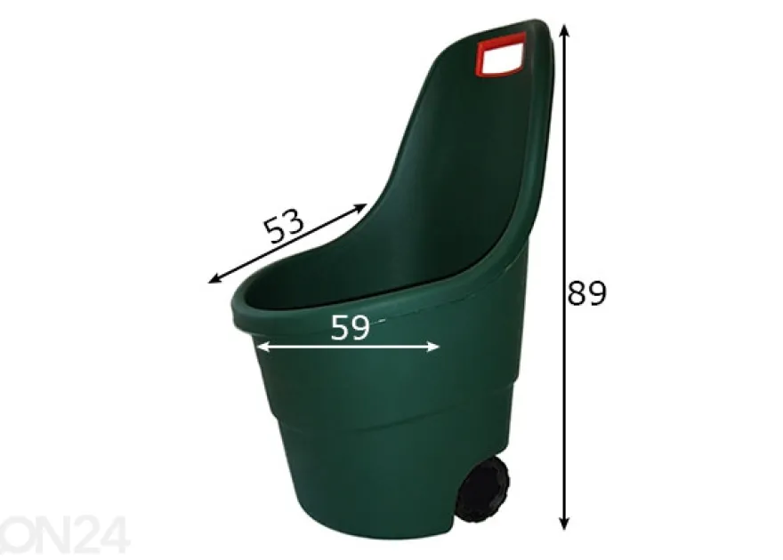 Puutarhavaunu Keter Easy Go 55 L, tummanvihreä