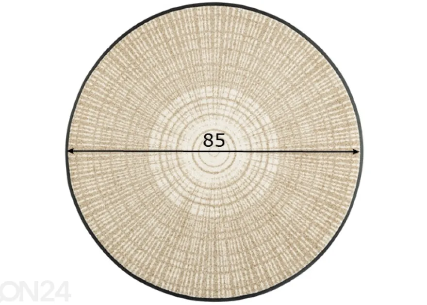 Pyöreä matto Cascara beige Ø 85 cm