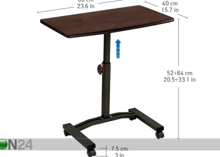Pöytä kannettavalle tietokoneelle Tatkraft Salute