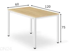Pöytä Tessa 60x120 cm, tammi