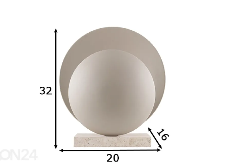 Pöytävalaisin Orbit, beige