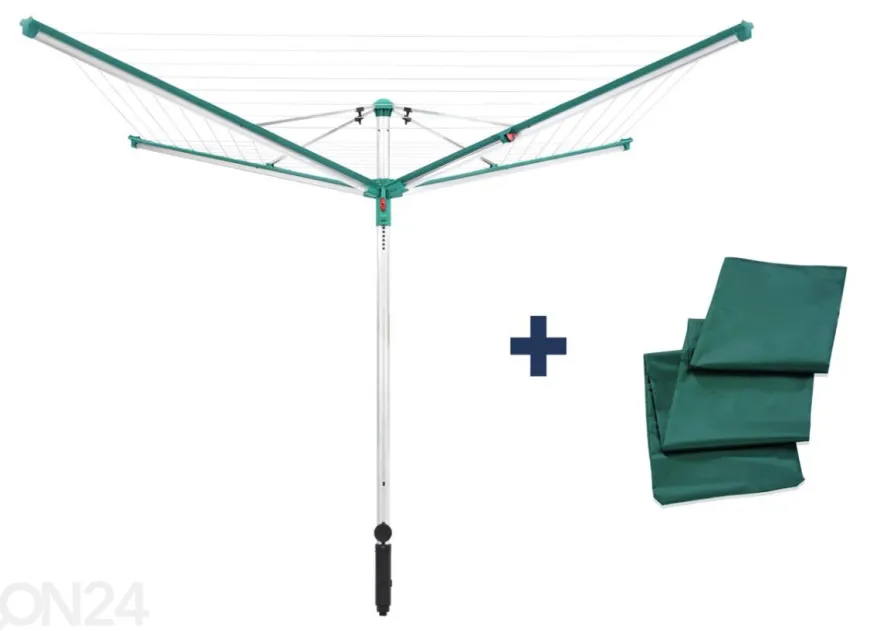 Pyykin kuivausteline Linomatic 500 Deluxe suojalla Leifheit