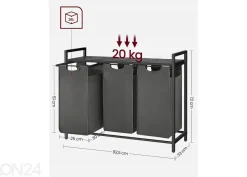 Pyykkikorit hyllytasolla 3 kpl