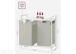 Pyykkikorit hyllytasolla 2 kpl