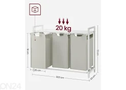 Pyykkikorit hyllytasolla 3 kpl