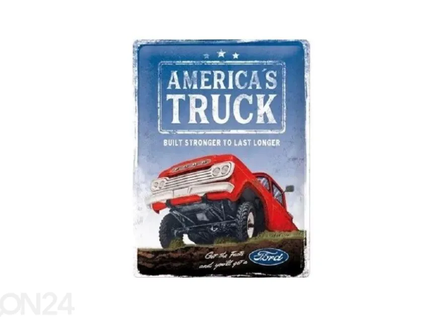 Retro metallijuliste Ford - America´s Truck F100 30x40 cm