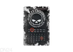 Retro metallikalenteri Harley-Davidson Skull