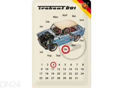 Retro metallikalenteri Trabant 601 20x30 cm