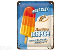 Retro metallitaulu American Ice Pop 15x20 cm