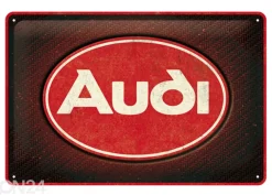 Retro metallitaulu Audi - logo Red Shine 20x30 cm