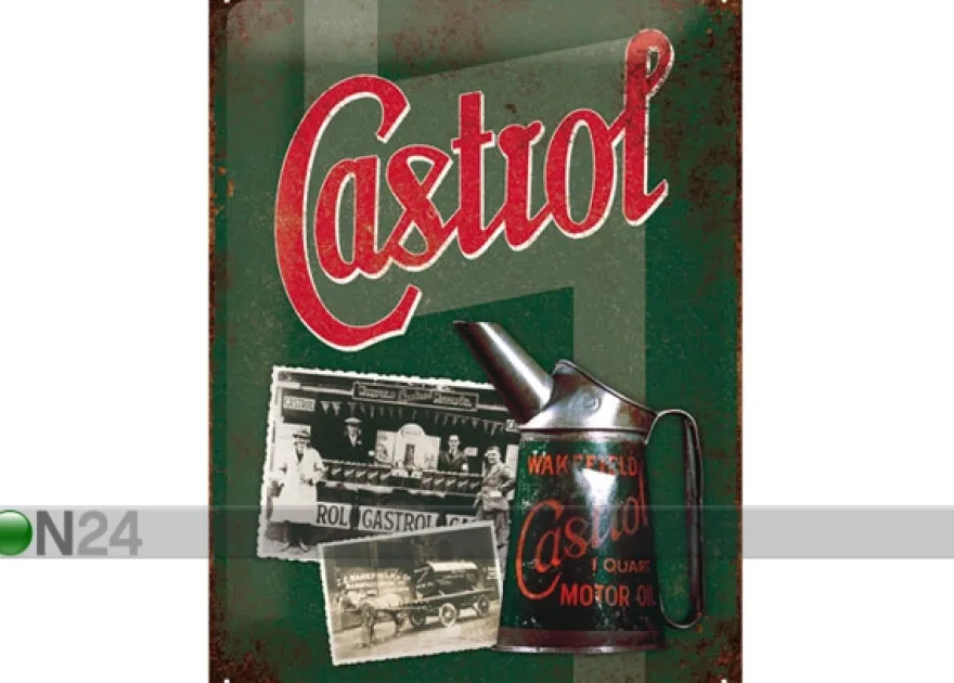 Retro metallitaulu Castrol 30x40cm