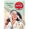 Retro metallitaulu Coca-Cola Your Thirst Takes Wings 30x40 cm