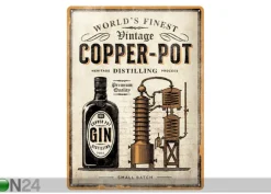 Retrometallitaulu Copper Pot Gin 30x40 cm