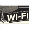 Retro metallitaulu Dont Panic We Have WI-FI 10x20 cm