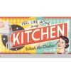 Retro metallitaulu Feel like home in my kitchen... 25x50 cm