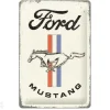 Retro metallitaulu Ford Mustang - Horse & Stripes Logo 20x30 cm