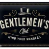 Retro metallitaulu Gentlemen's Club 15x20 cm