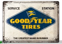 Retro metallitaulu GoodYear Logo 30x40 cm