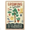 Retro metallitaulu Growing a garden 20x30 cm