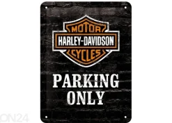 Retro metallitaulu Harley-Davidson Parking Only 15x20 cm