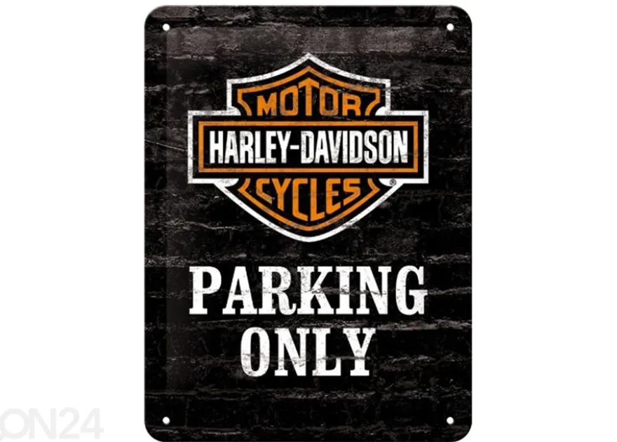 Retro metallitaulu Harley-Davidson Parking Only 15x20 cm